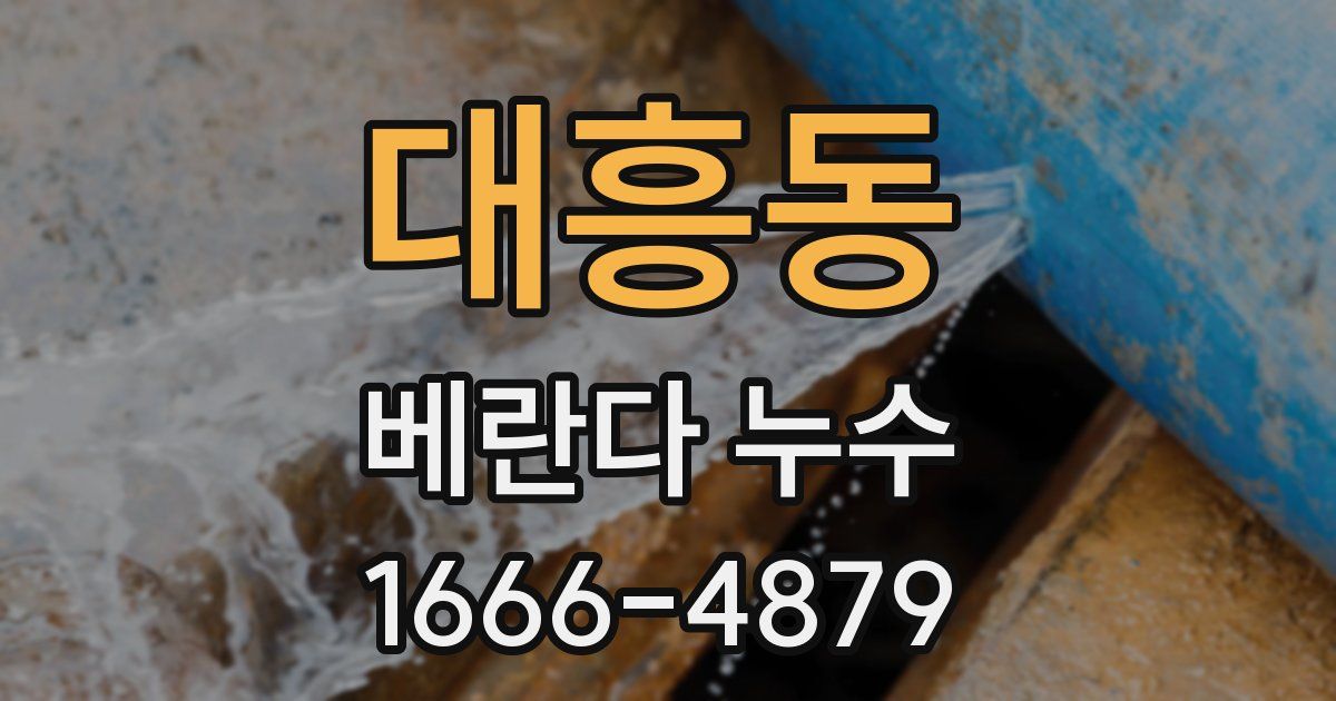 대흥동 베란다 누수