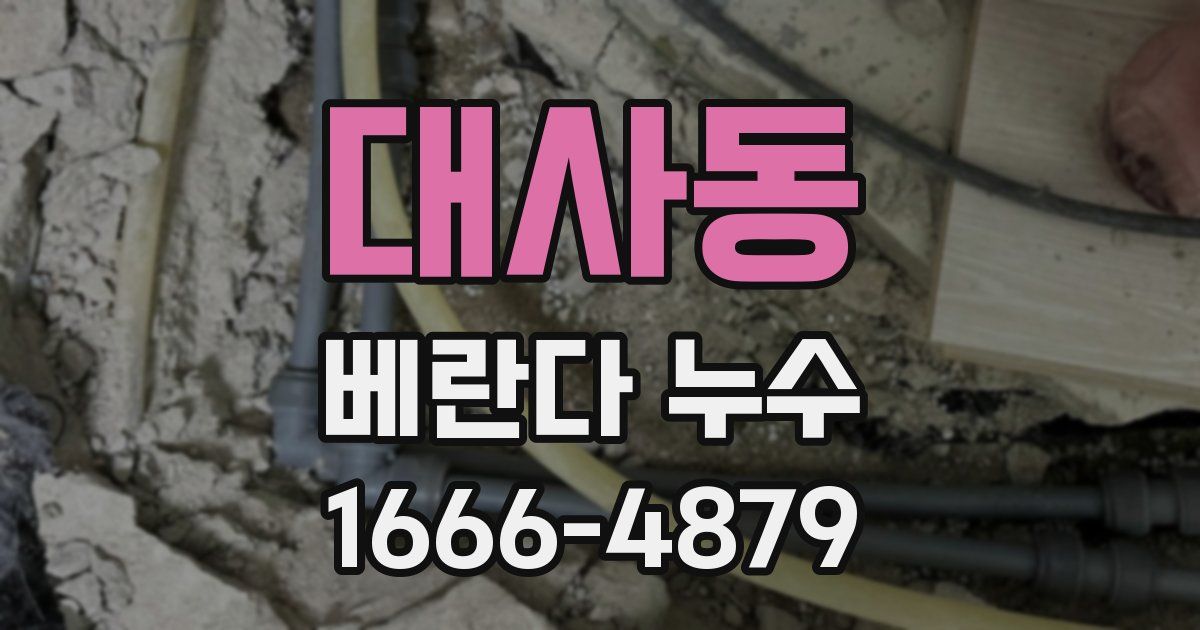 대사동 베란다 누수