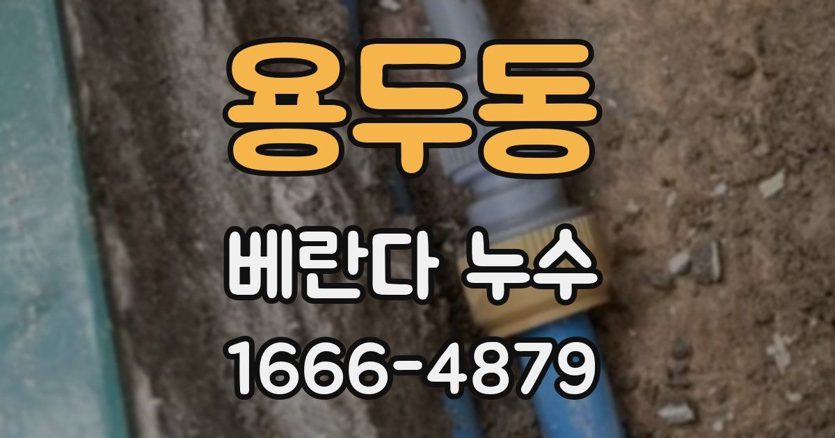 용두동 베란다 누수