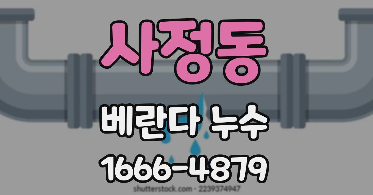 사정동 베란다 누수
