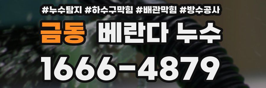 금동 베란다 누수