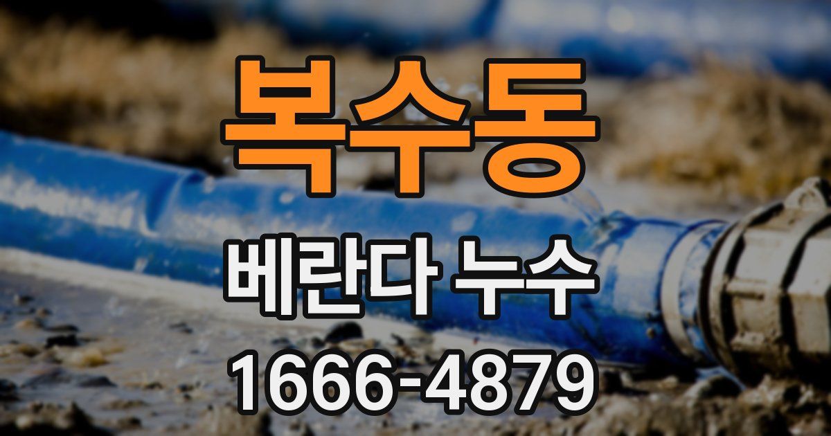 복수동 베란다 누수