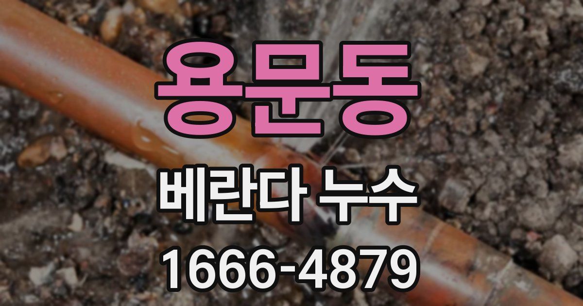 용문동 베란다 누수