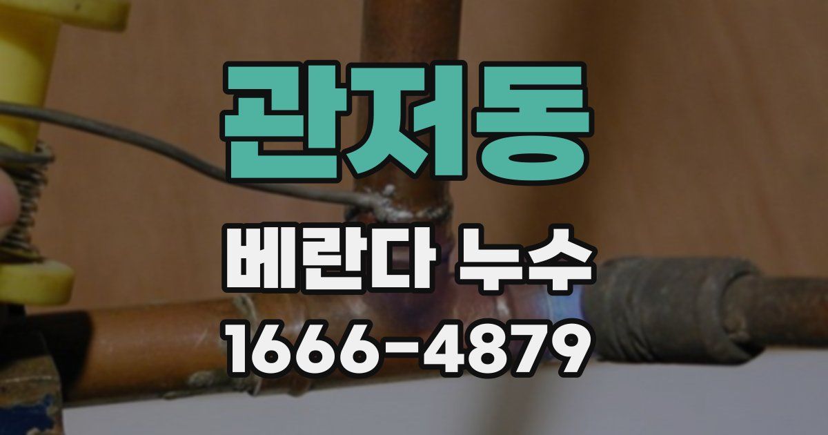 관저동 베란다 누수