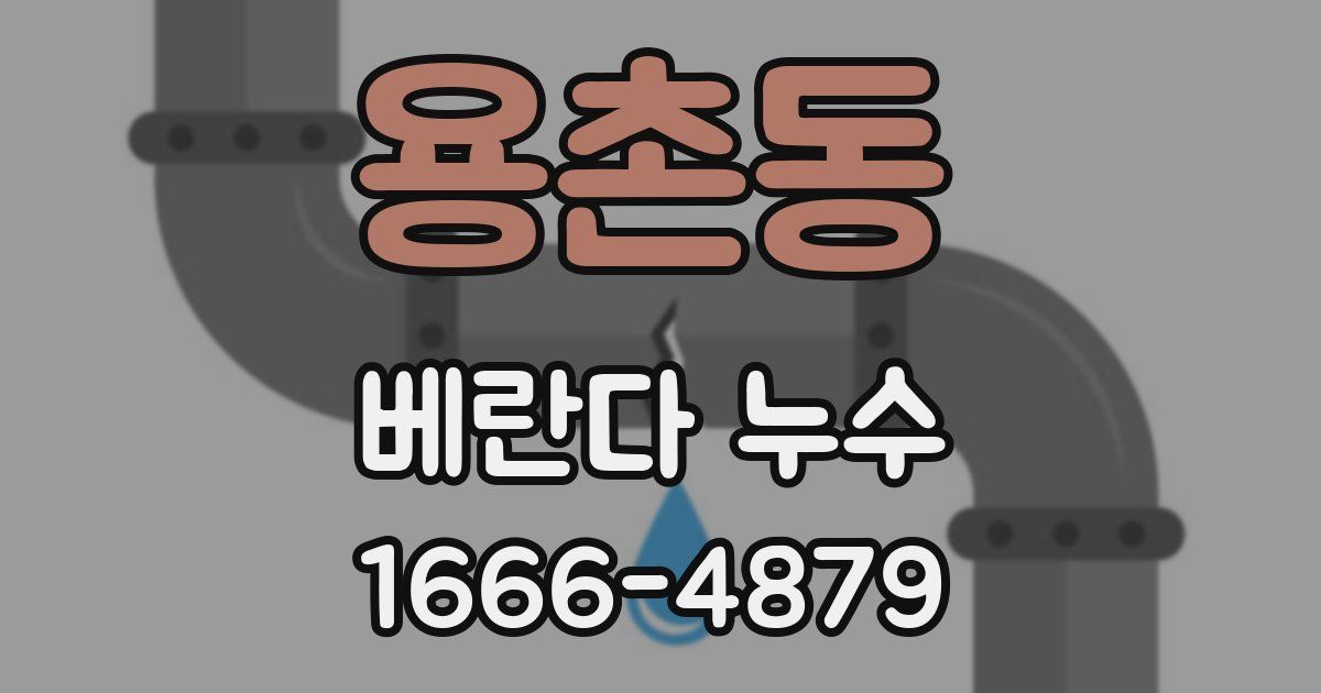 용촌동 베란다 누수