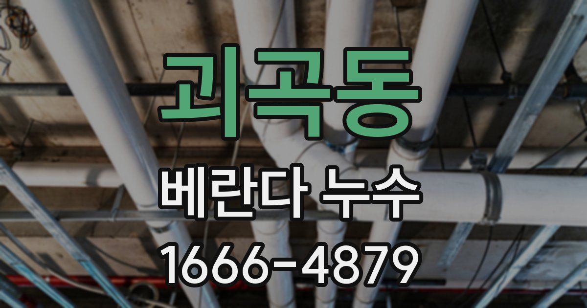 괴곡동 베란다 누수