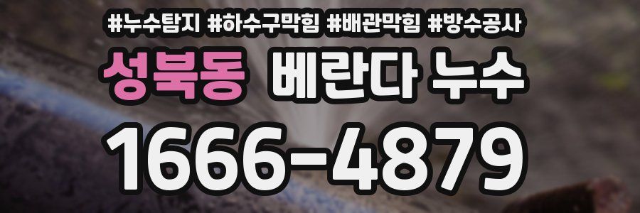 성북동 베란다 누수