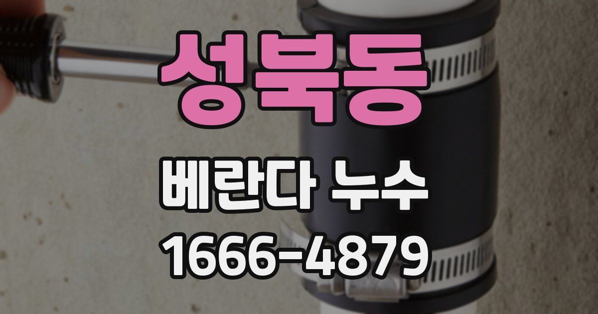 성북동 베란다 누수