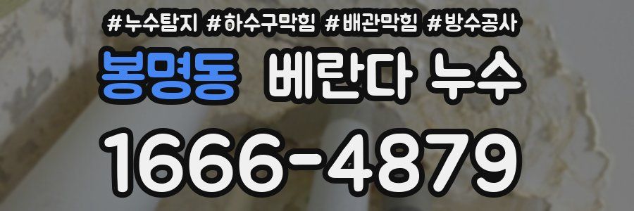 봉명동 베란다 누수