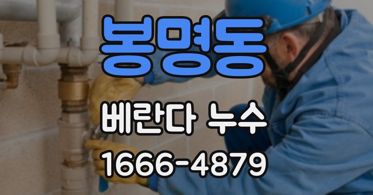 봉명동 베란다 누수