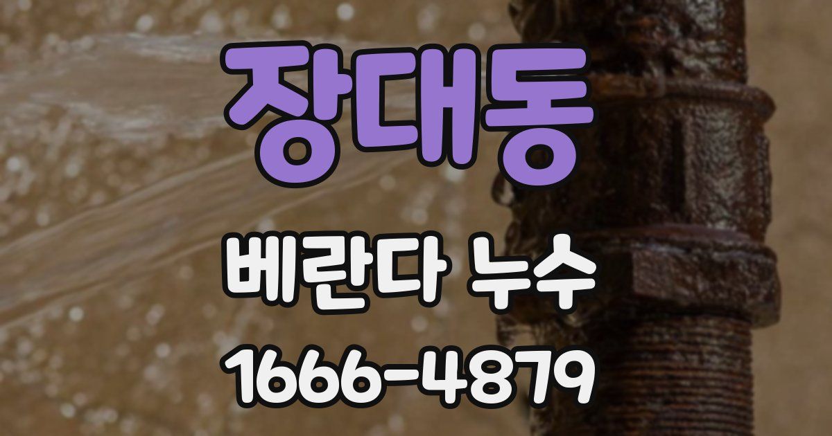 장대동 베란다 누수