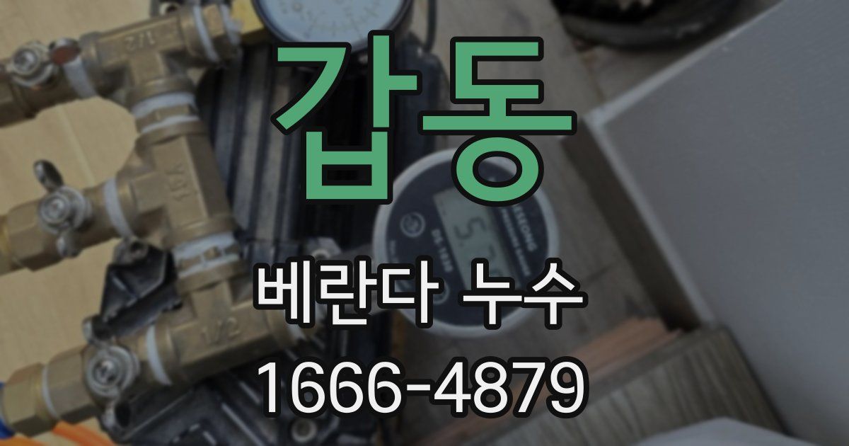 갑동 베란다 누수