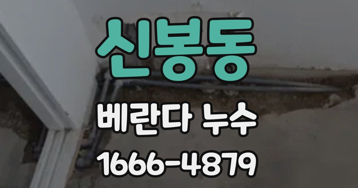 신봉동 베란다 누수