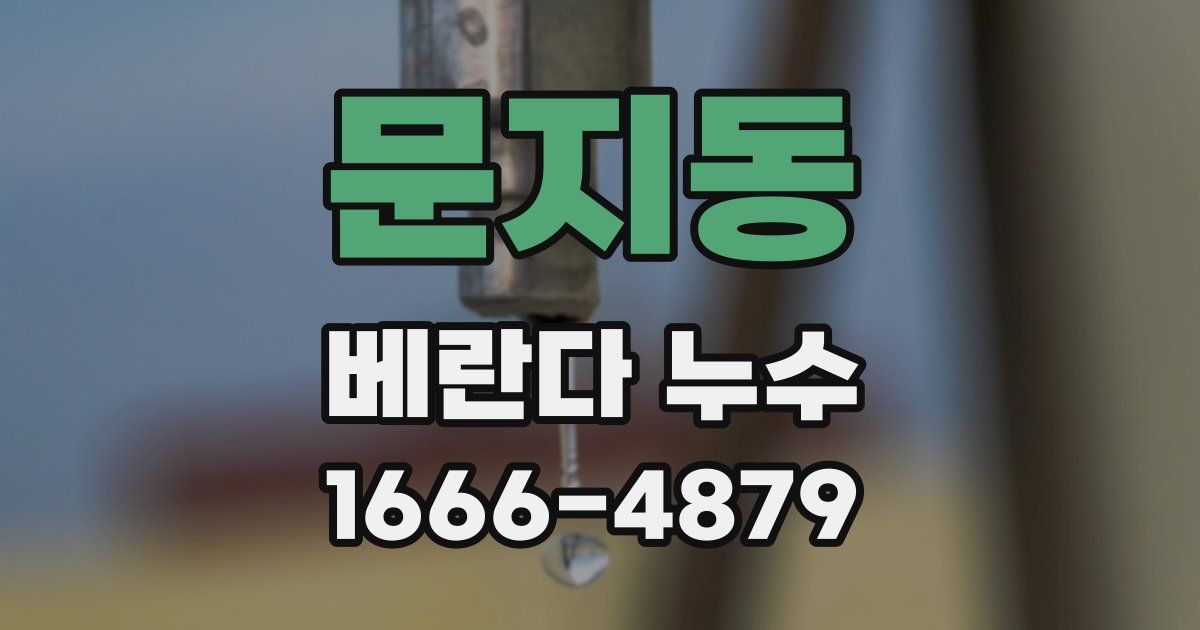 문지동 베란다 누수