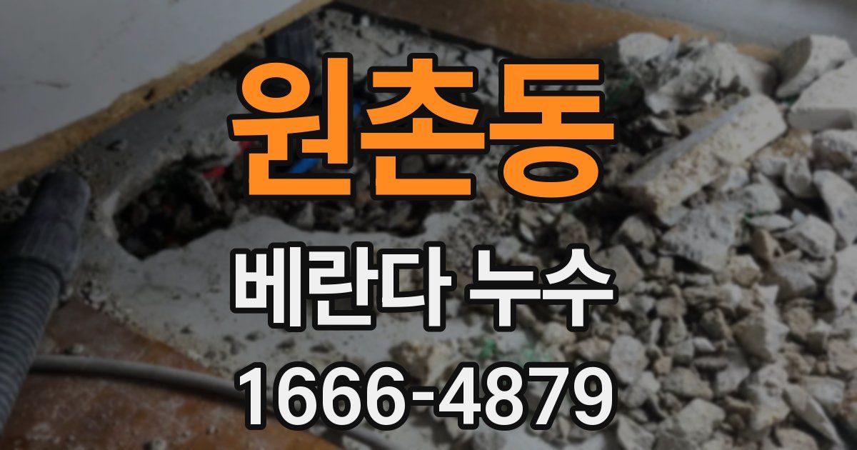 원촌동 베란다 누수