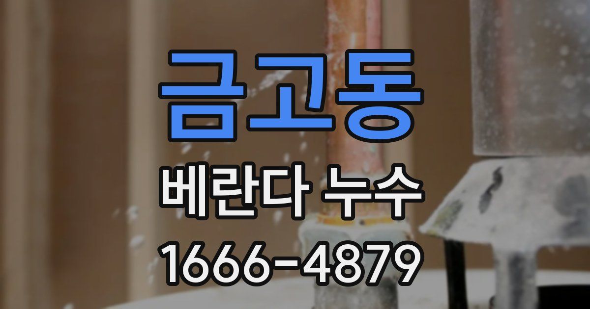 금고동 베란다 누수