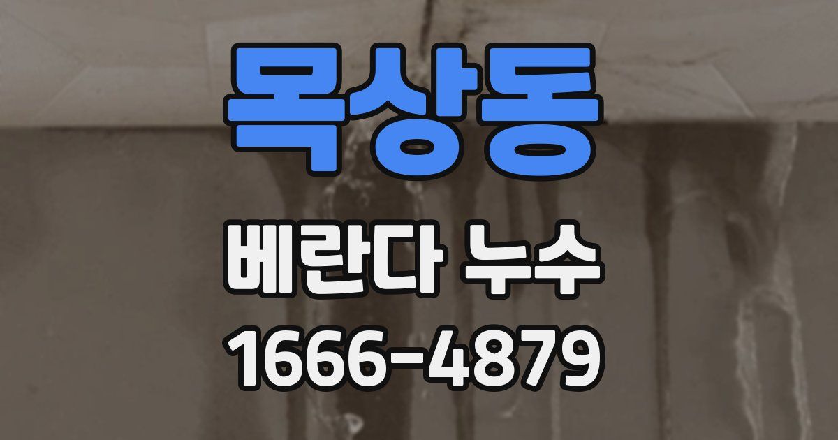 목상동 베란다 누수