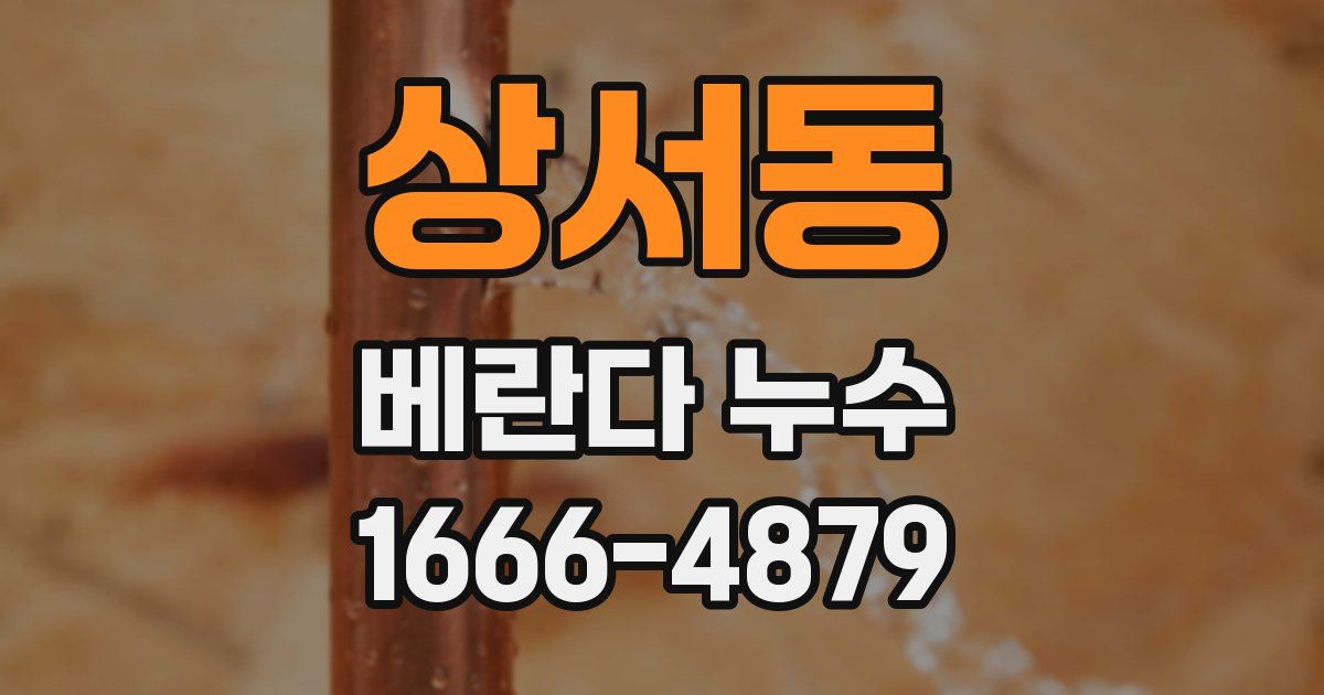 상서동 베란다 누수
