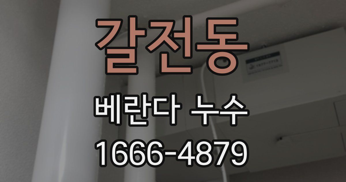 갈전동 베란다 누수
