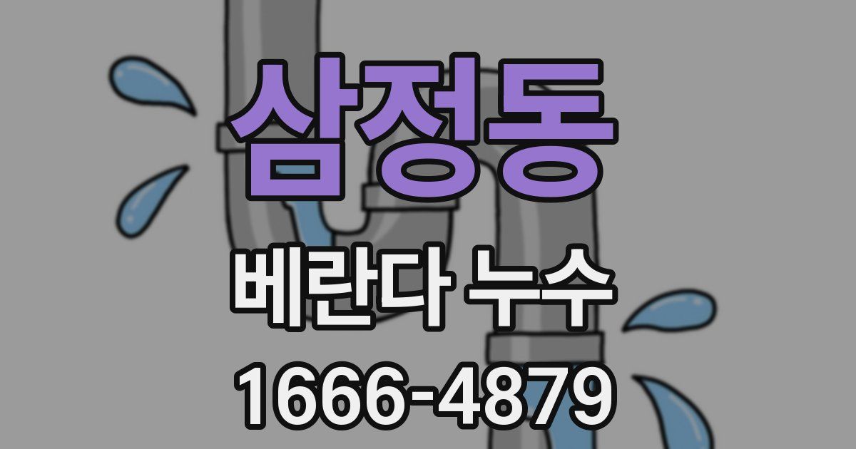 삼정동 베란다 누수