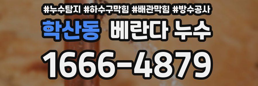 학산동 베란다 누수