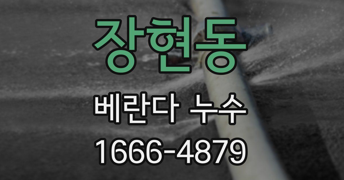 장현동 베란다 누수