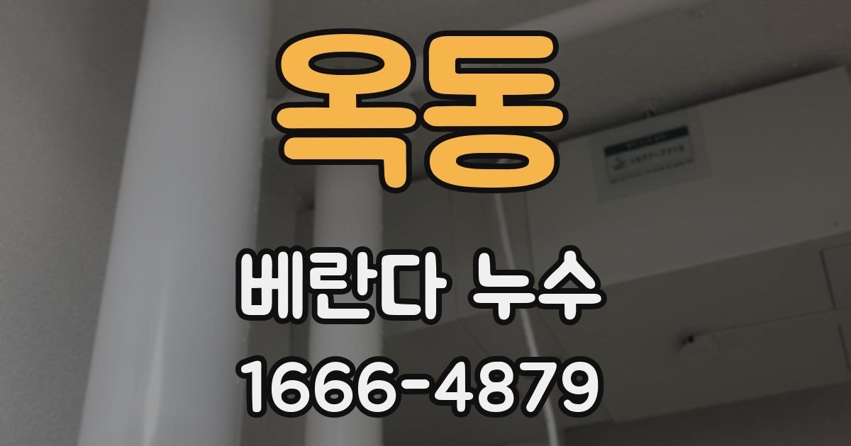 옥동 베란다 누수