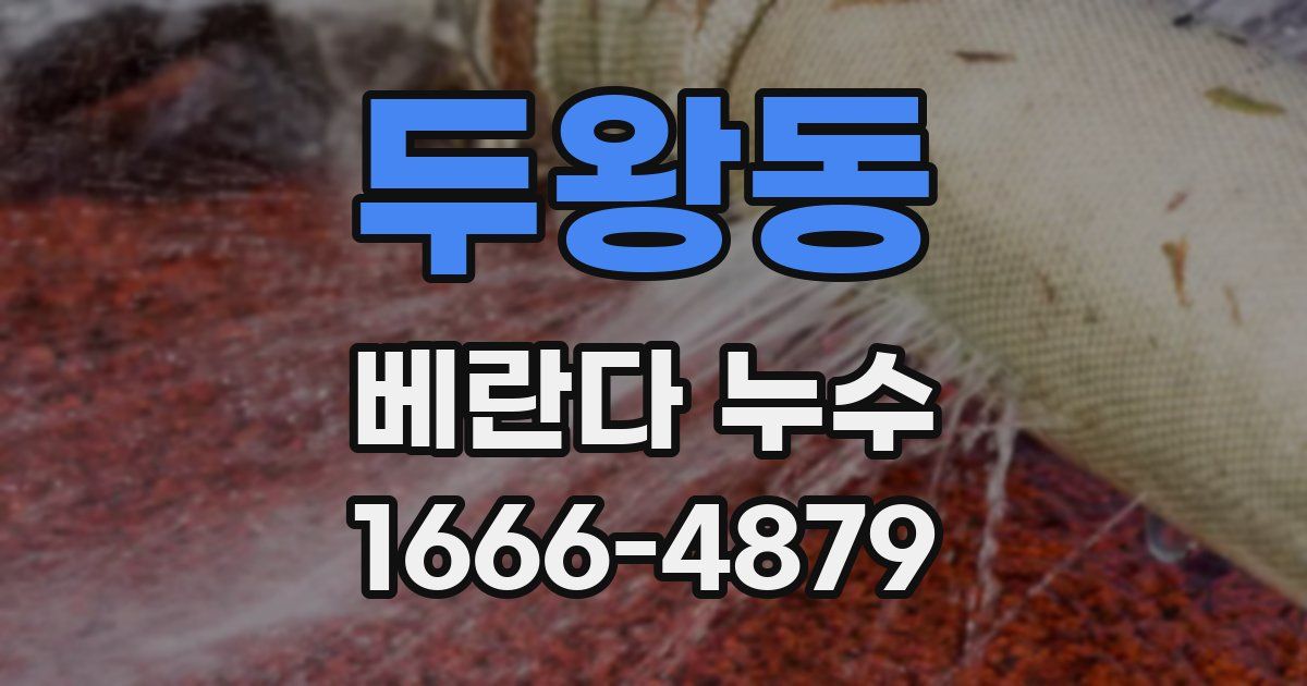 두왕동 베란다 누수