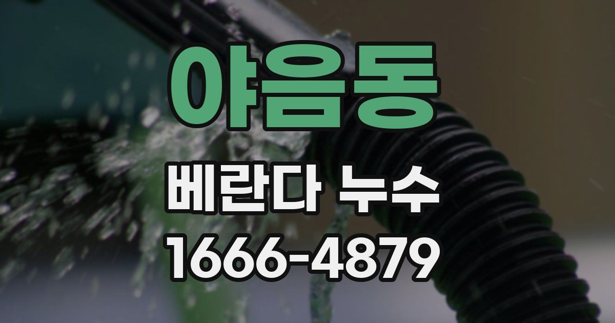 야음동 베란다 누수