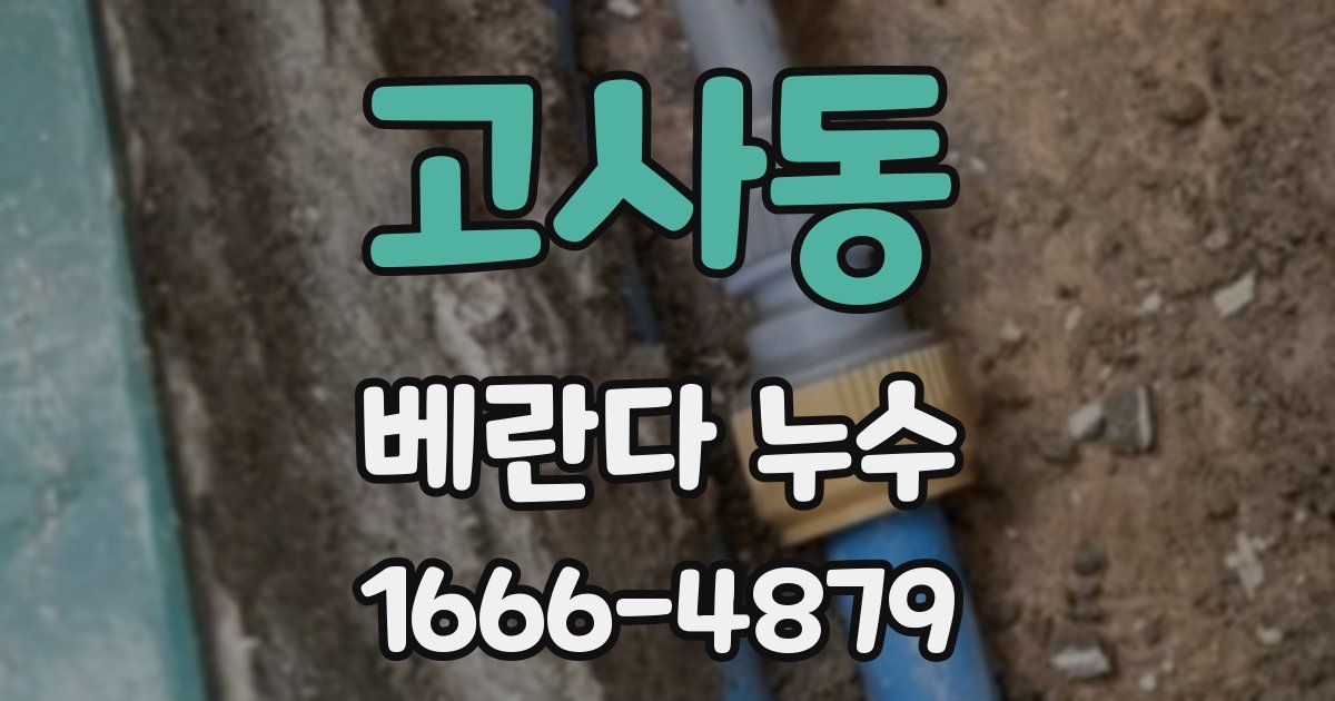 고사동 베란다 누수