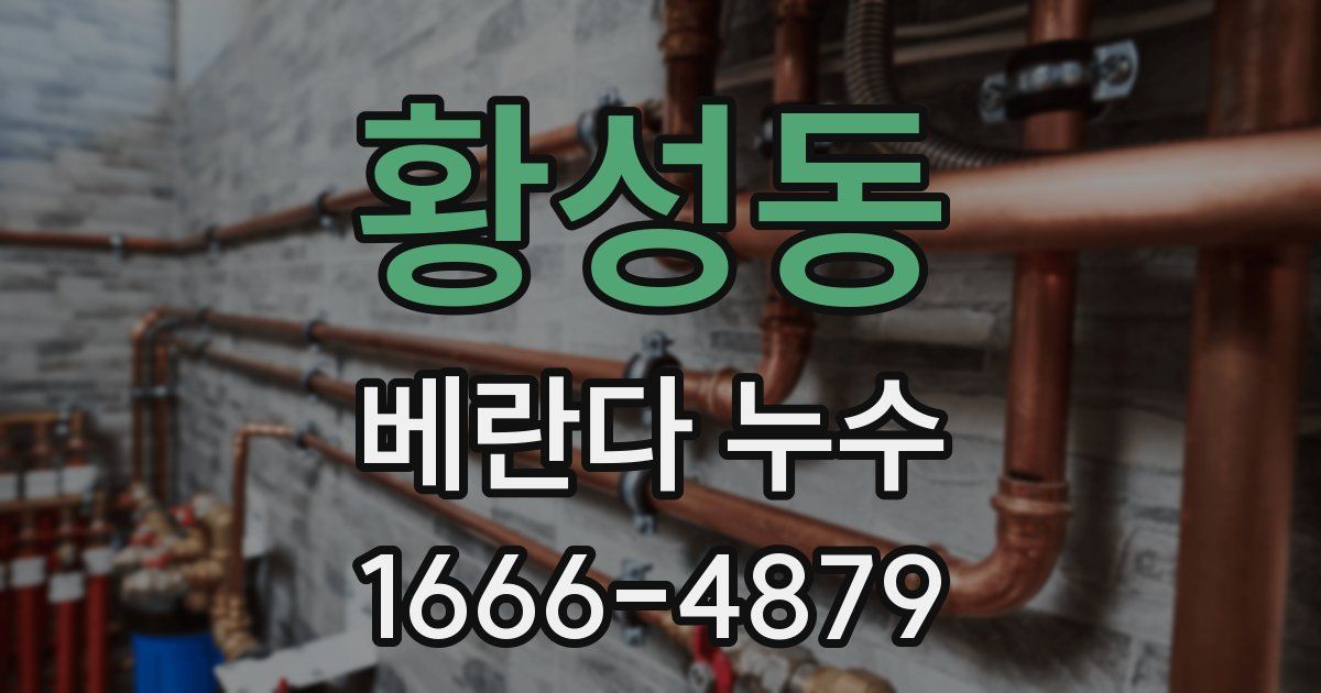 황성동 베란다 누수