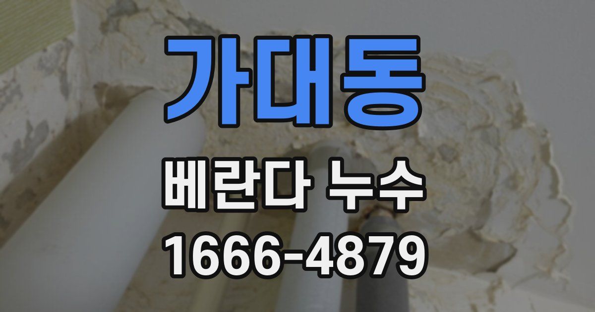 가대동 베란다 누수