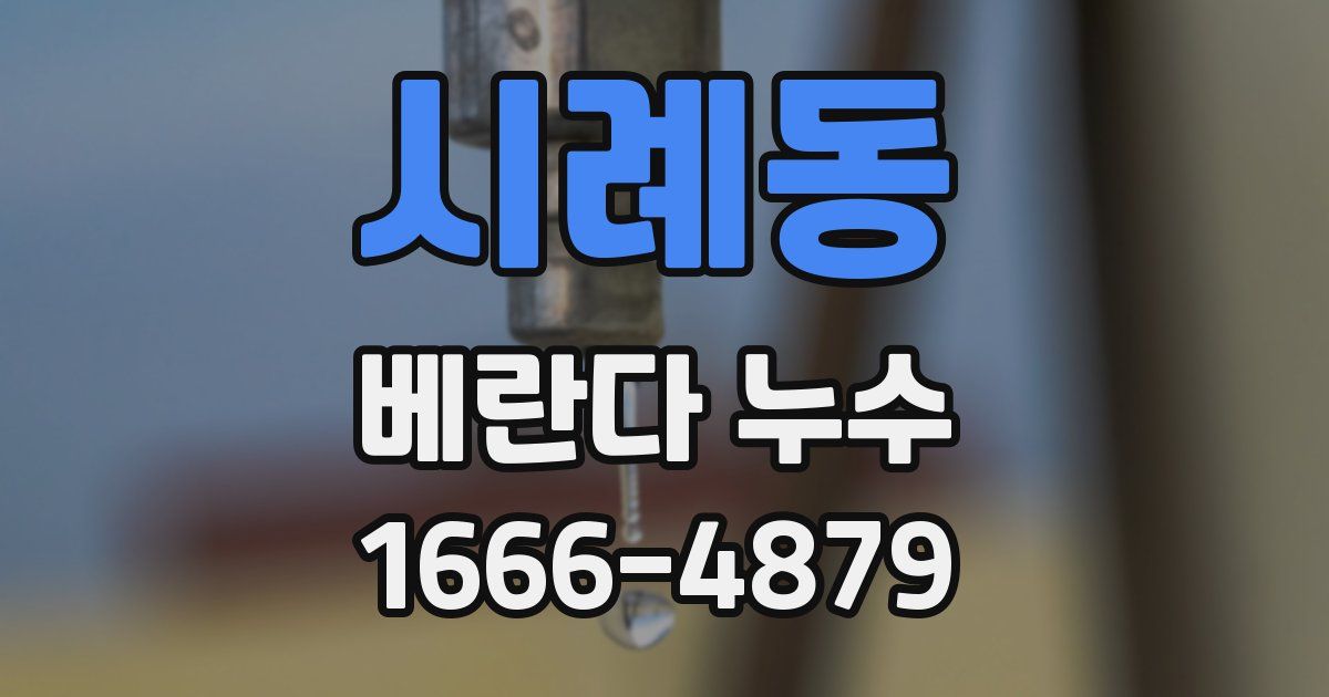 시례동 베란다 누수
