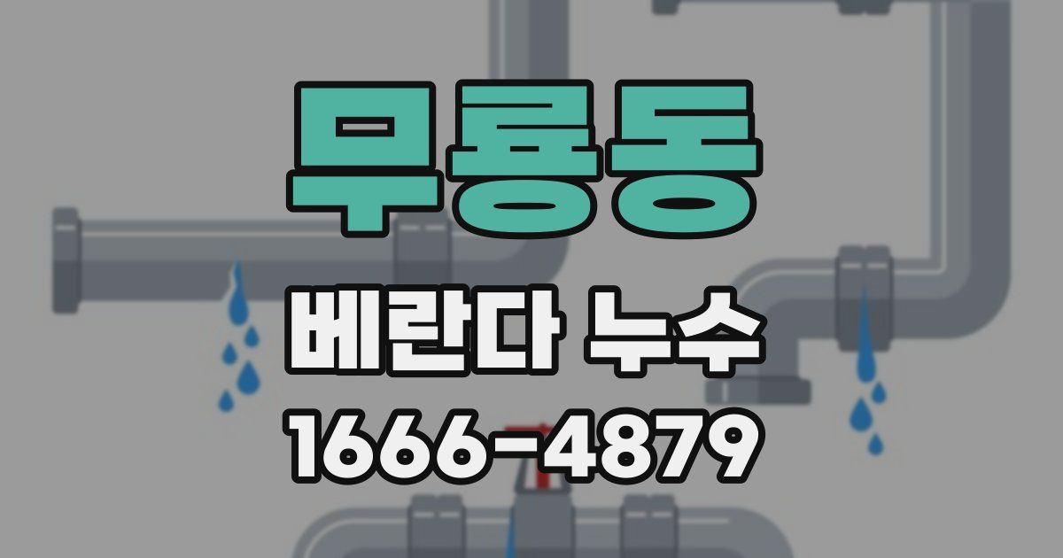 무룡동 베란다 누수