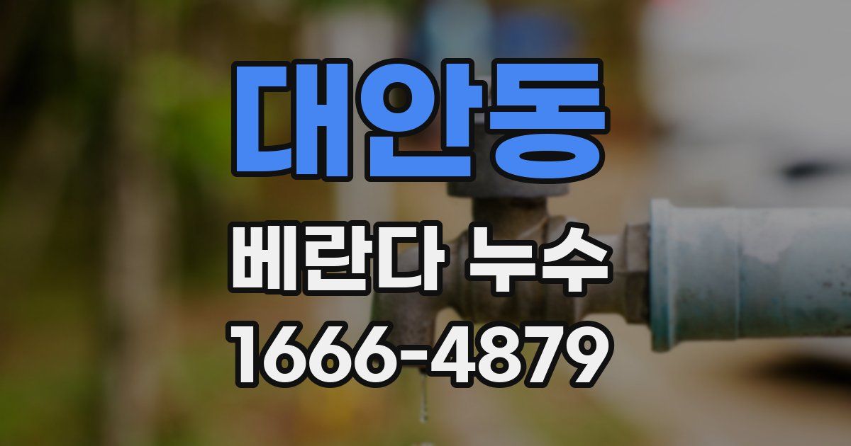 대안동 베란다 누수