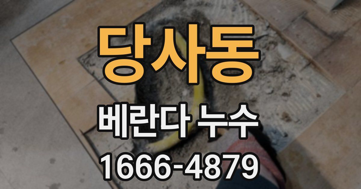 당사동 베란다 누수