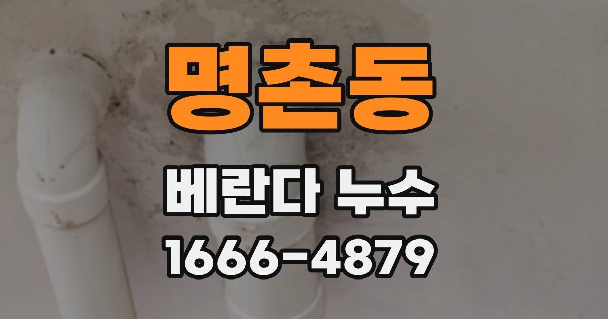 명촌동 베란다 누수