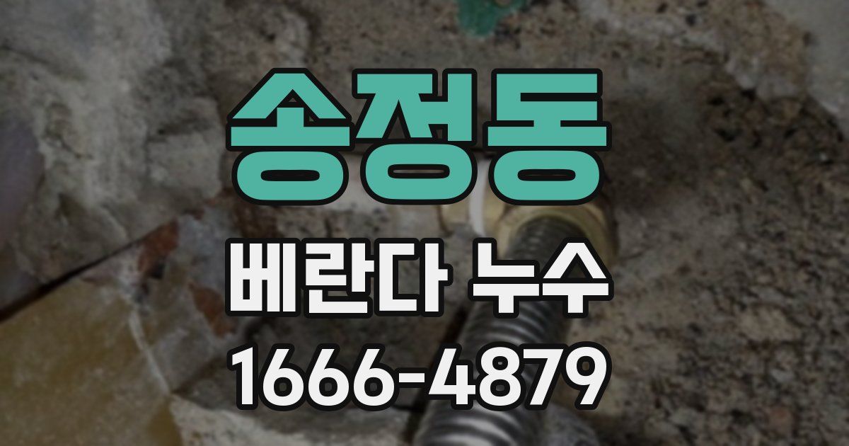 송정동 베란다 누수