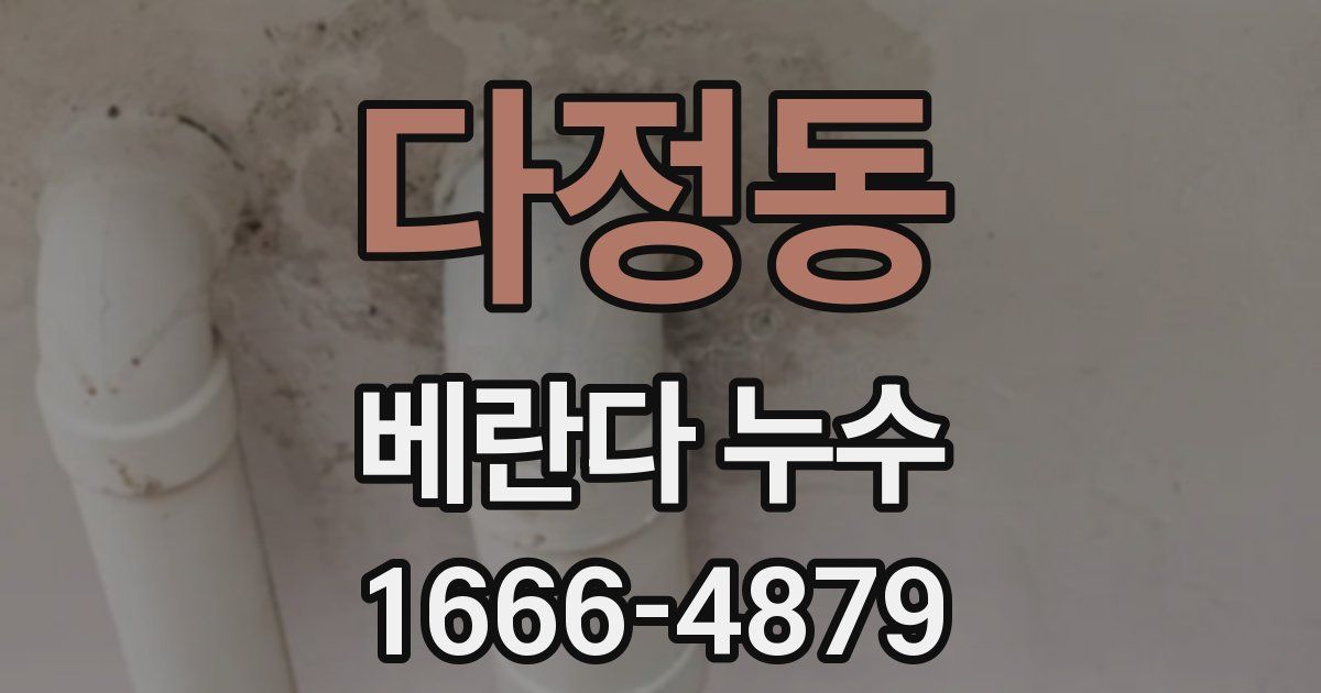 다정동 베란다 누수
