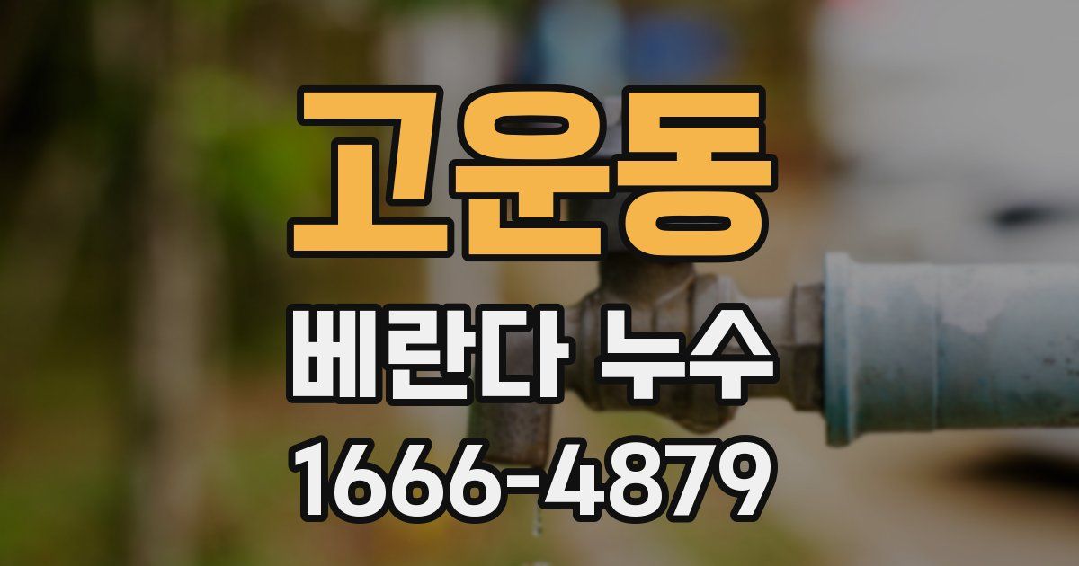 고운동 베란다 누수