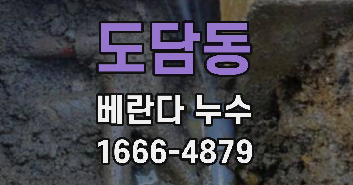 도담동 베란다 누수