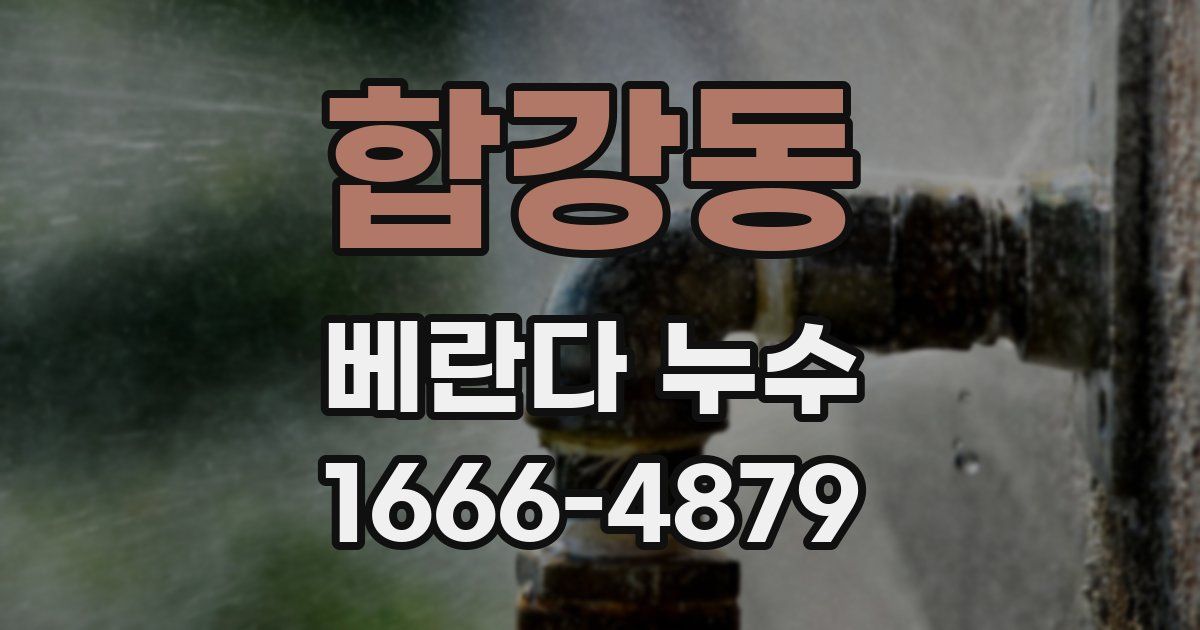 합강동 베란다 누수
