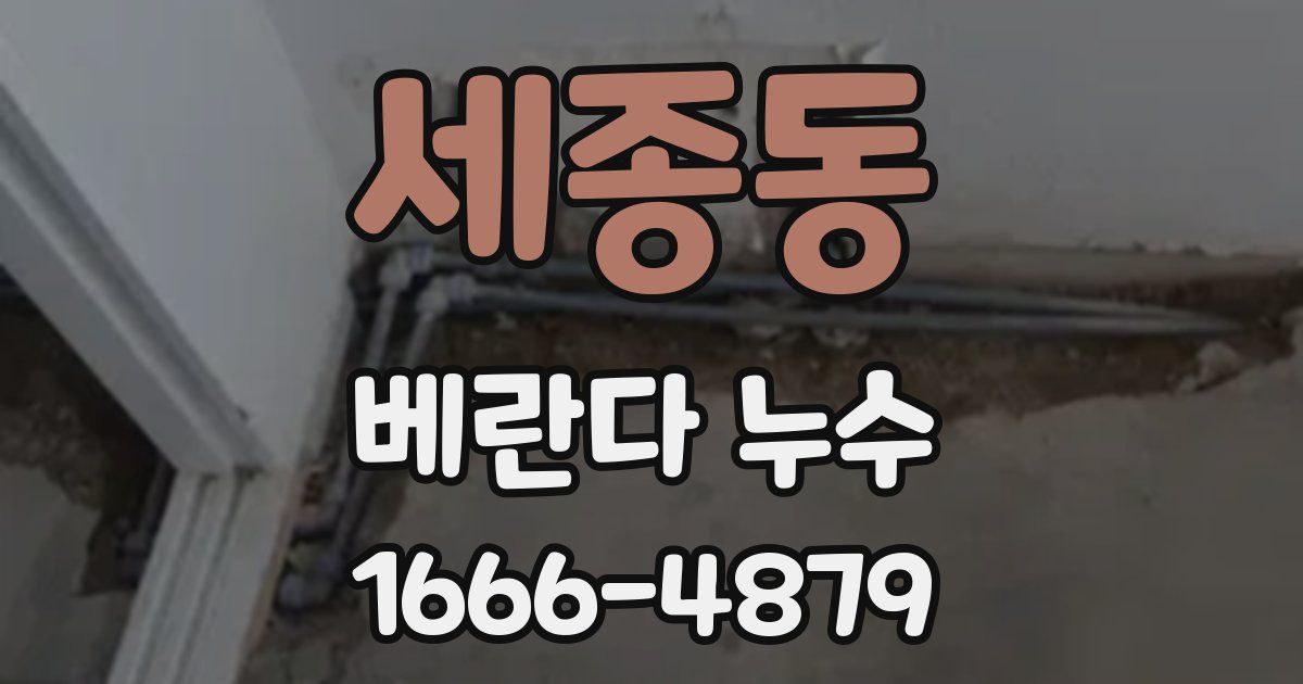 세종동 베란다 누수