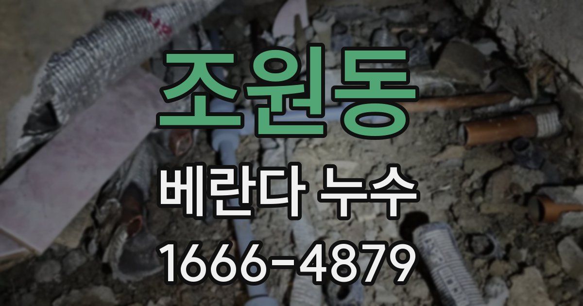 조원동 베란다 누수