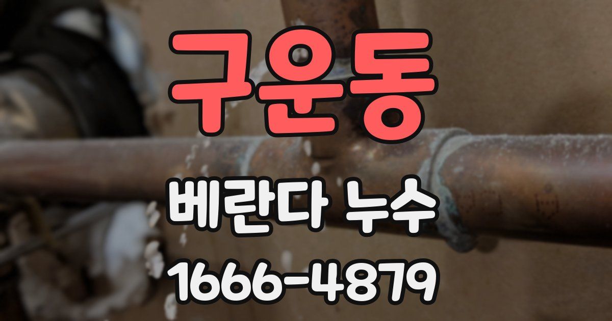 구운동 베란다 누수