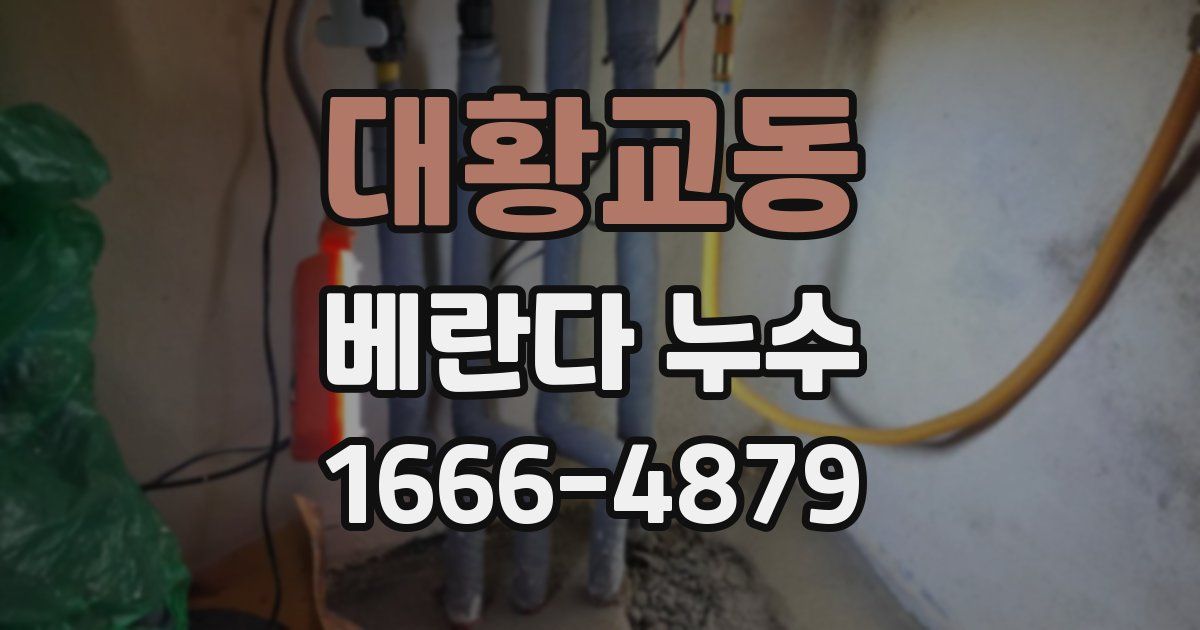 대황교동 베란다 누수