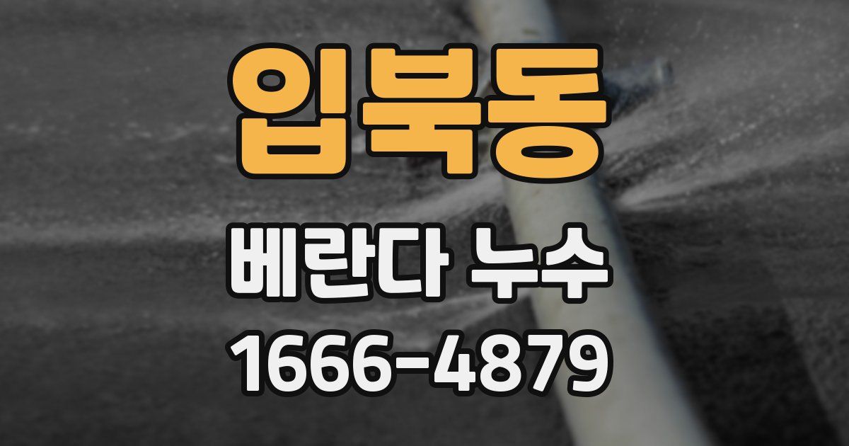 입북동 베란다 누수