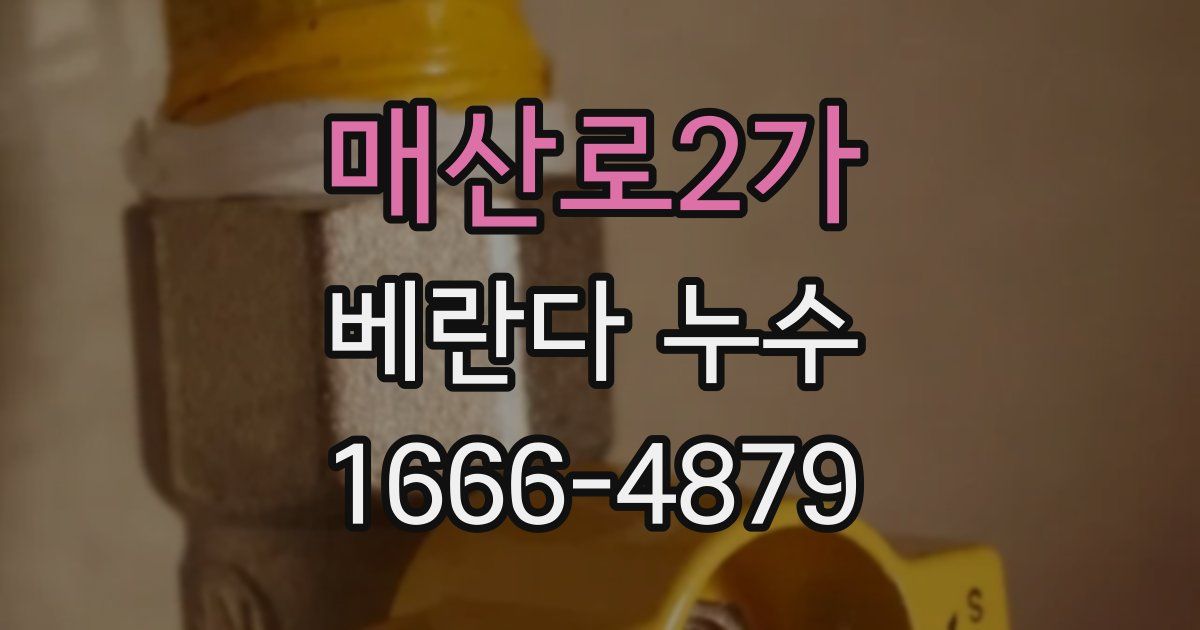 매산로2가 베란다 누수