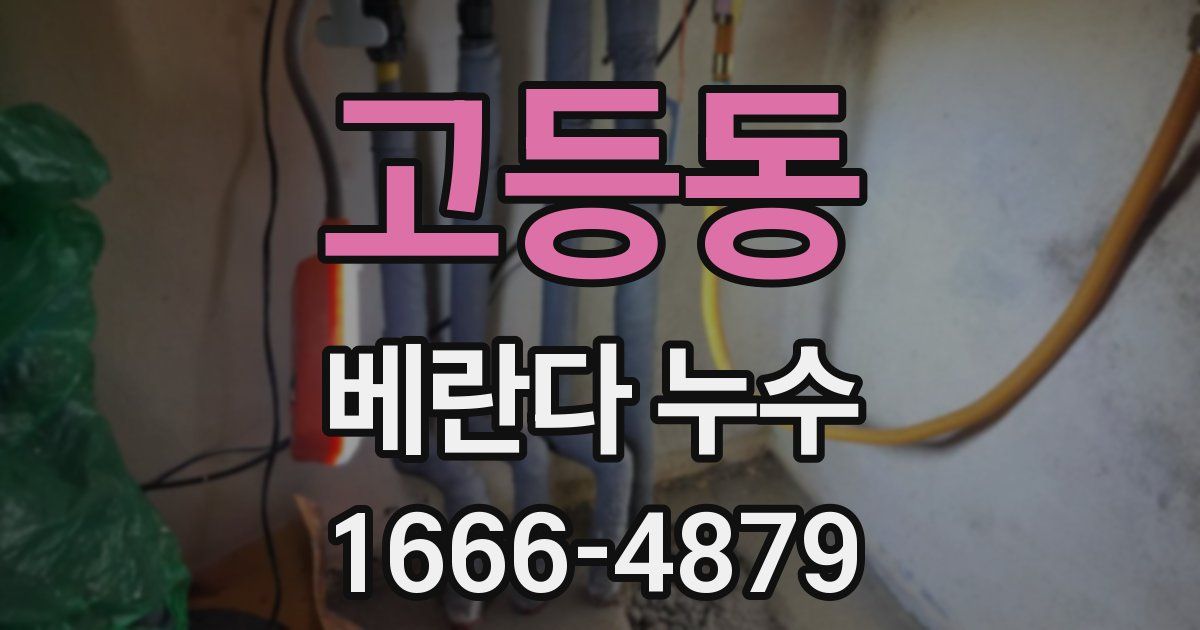 고등동 베란다 누수