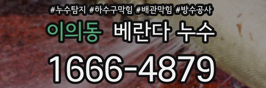 이의동 베란다 누수